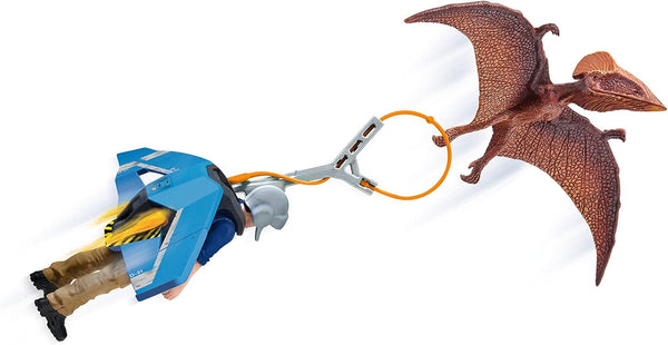 Schleich Dinosaurs - Jetpack Chase Playset with Tupuxuara Toy, 7 Pieces for Boys and Girls Ages 4+
