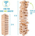 Giantville Giant Tumbling Timber Toy - 56-Piece Life-Size Blocks Tower for Indoor/Outdoor Game, Carry Bag Included