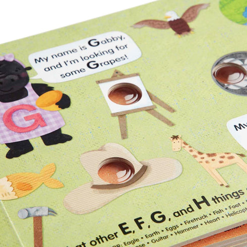Melissa & Doug Poke-a-Dot Children's Book, Alphabet Eye Spy Board Book with Buttons to Pop, FSC Certified