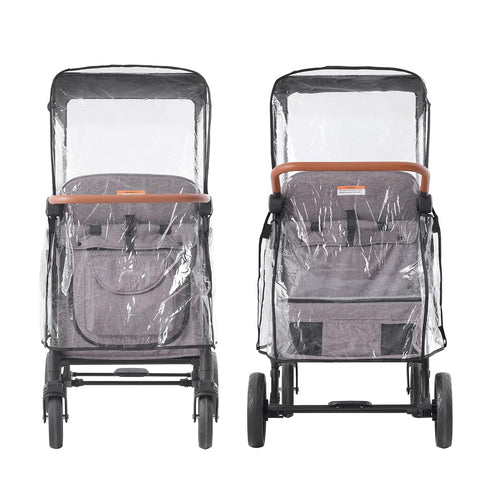 SeedFuture Stroller Wagon Raincover for W4 Original, Lightweight Transparent Waterproof Windproof Protection W4