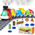 Electric Train Set for Toddlers 3-5 4-8 with Train Tracks Set Lights