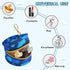 Blue Shades Round Pacifier Storage Case with Zipper, Portable Pacifier Case for Travel, Diaper Bag & Purse, Pacifier