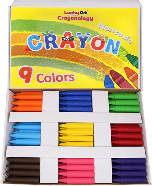 Chubby Crayons for Kids Set of 144 Rainbow Crayons Classroom Supplies (2-7/8"L