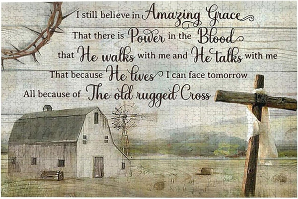WZVZGZ I Still Believe in Amazing Grace Jigsaw Puzzle, 300 Pieces for Adults and Children, Home Decoration