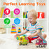 Baby Toys with Fine Motor Activities, Push & Go Cars for 1-3 Year Olds, 2 Pack Interactive Toys