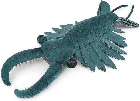 FRANKIEZHOU Simulation Anomalocaris Arthropod Plush-Green 21" Cambrian Ancient Sea Creature Shrimp Stuffed