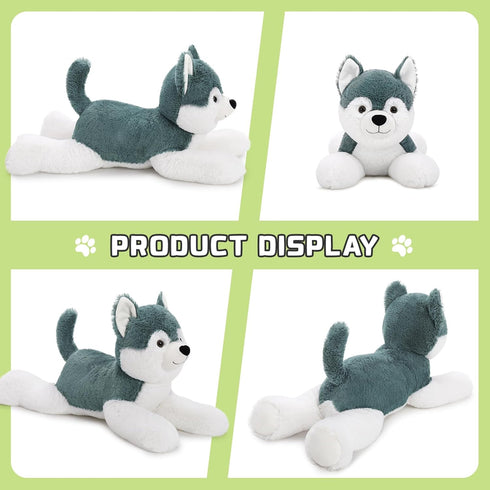 MaoGoLan 28" Giant Husky Dog Stuffed Animal, Soft Lifelike Plush Toy, Gift for Kids and Puppy Lovers