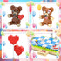 Sets 8+ (289pcs) aphpaio Valentines Brown Bear Building Toy for Lover, Art Love Collectible Home Wedding Decor, Cute