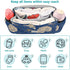 miaozhen Floral2 Navy Blue Gold Peony stroller accessories organizer baby caddy large zip pocket organizador para