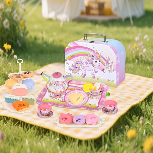 Set Girls,39 Set Set 3 4 5 6 7 8 Tea Party for Little Pcs Unicorn Tea Toys with Dessert,Cake