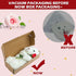 Christmas Plush Stuffed Animal Bear with Rose, Cute Gifts for Kids, Toddler, Girlfriend, 11.8 Inches