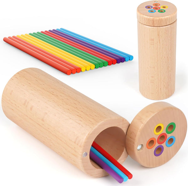 Vanplay Montessori Toddler Toys for 2 3 Year Old, Color Matching Fine Motor Toys, Sensory Wooden Educational Toys