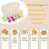 Matching Eggs Set with Beige Holder, Upgraded Toddler Egg Toys for Learning Shapes & Colors, 12 Eggs