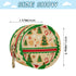 Christmas Elements Round Pacifier Storage Case with Zipper, Portable Pacifier Case for Travel, Diaper Bag & Purse