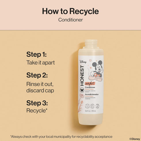 10 oz The Honest Company Silicone-Free Conditioner Gentle Enough for Baby Dermatologist Tested Tear Free Hypoallergenic