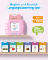 510 Airbition Bilingual Pink Spanish and English Talking Flash Cards, Pocket Speech Therapy Tools with Words