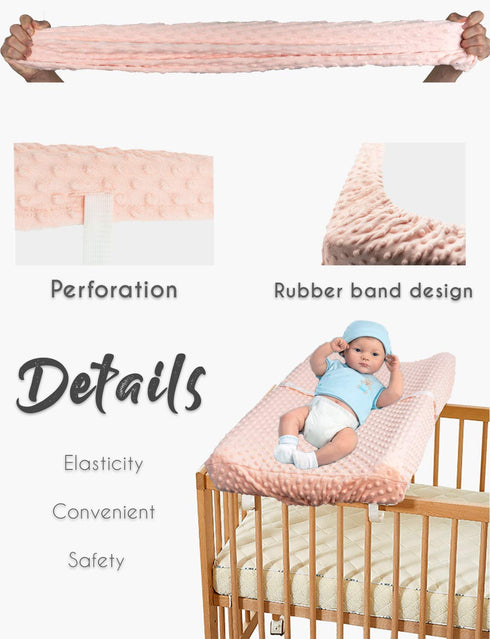 32"/34'' 16" Baby Changing Pad Cover, Super Soft Minky Dot Diaper Changing Table Covers for Baby Girls and Boys, Ultra