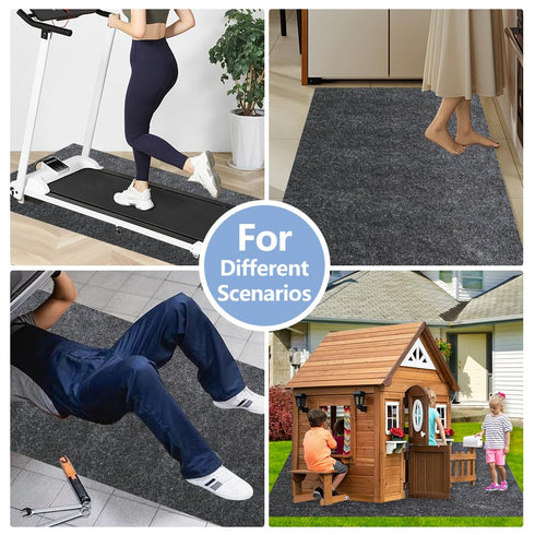 GRETJOB 71 Inches 55 Inches x Large Outdoor Playhouse Mat Outdoor Play Mat Non Slip Backing Playhouse Activity Pad Rug