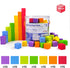 Foam Counting Blocks, 105 Pieces 1 Inch Soft Rainbow Math Counters for Preschool Classroom Learning Supplies