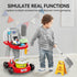 Toddler Cleaning Set | New 29-Piece Detachable Kids Cleaning Toy Set for Pretend Play Educational Cleaning Carts (Red)