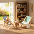 LUOZZY 12pcs Dollhouse Miniature Furniture Accessories Mini Wooden Folding Beach Sunbath Chair Longue Deck Chair