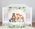 Popfavors Woodland Baby Blanket, Greenery Forest Crib Bedding, Newborn Swaddle, Monthly Milestone for Boy Girl,