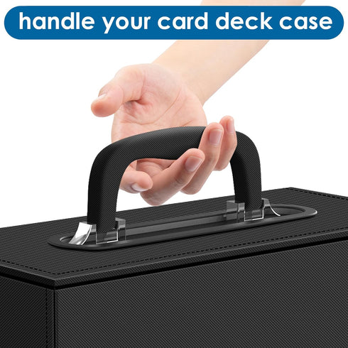 110+ Magnetic Card Holder Deck Case - Leather Magnetic Closure Commander Card Portable Storage for Sports Cards