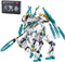 White Horse Dragon Samurai Mech Robot Model 2 in 1 Building Blocks Toy Set for Age 8+ Children Adults 731 Pieces