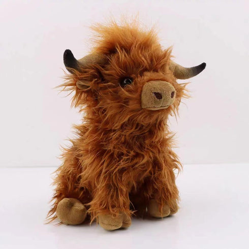 XCGNTU 11inch Scottish Highland Cow Plush Toys Soft and Cuddly Plush Stuffed Animals Suitable for Farm Home Decor,Gift