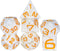 Cheese Dice DND Dice Set - 7PCS White Polyhedral Dice for Dungeons and Dragons Tabletop Role Playing Games