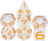 Cheese Dice DND Dice Set - 7PCS White Polyhedral Dice for Dungeons and Dragons Tabletop Role Playing Games