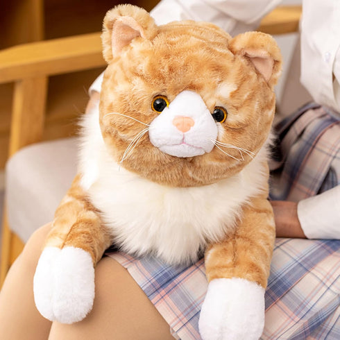 Litence 3.9 lbs 21 inch Cat Weighted Stuffed Animals, Weighted Cat Plush Toy Realistic Cat Weighted Plush Animals