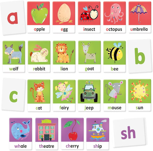 Tactile and Phonics Alphabet Flash Cards, Montessori Educational Toys for Boys and Girls Ages 2-5