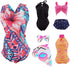 E-TING 11 Items, 3 Pcs Doll Beach Bikini Swimsuit + 3 Pcs Swim Ring + 5 Pairs Shoes for 11.5 Inch Girl Doll (Random