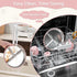 Bathchef Set Set Safe,6pcs,Pink Toddler Plates and Bowls Stainless Steel - Baby Feeding Strong Suction, BPA Free