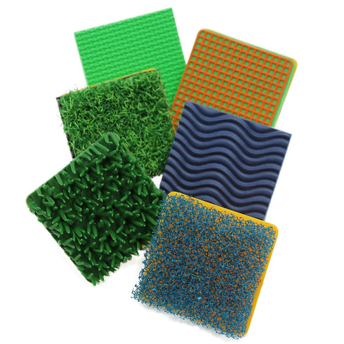 READY 2 LEARN Textured Stampers, Set of 6 Art Tools for Kids, 3D Tools for Backgrounds and DIY Projects