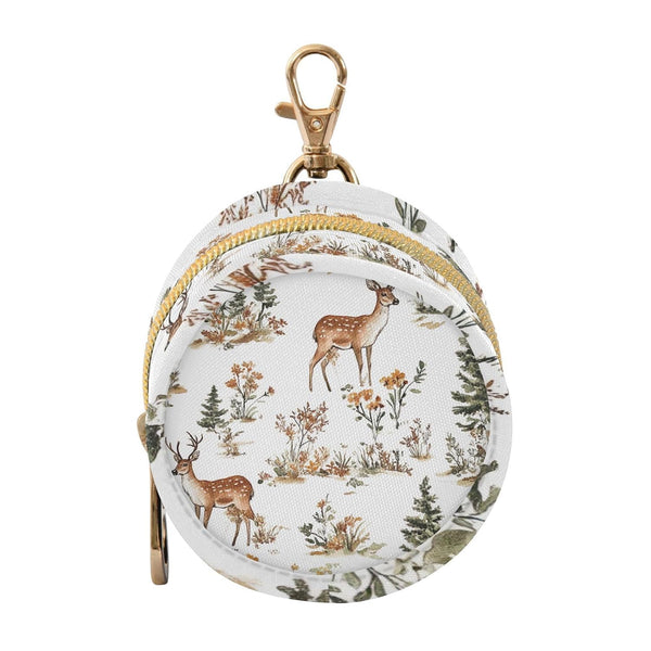 YETTASBIN Deer Portable Pacifier Holder Case with Metal Hook Buckle & Zipper for