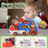 5 1 2+ 3 4 2 3, usrela in Dinosaur Truck Toys for +Year Old, Dinosaur Carrier Truck with Music & Light & Pull Back