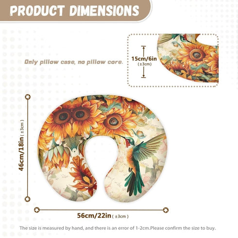 Kathyboom Hummingbird Sunflower Nursing Pillowcase for Newborn Infant, Durable Breastfeeding Bottle Feeding Pillow