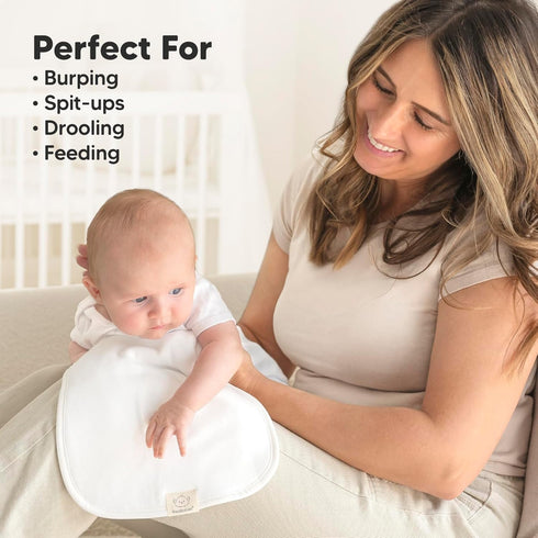 5-Pack 21" 10" Organic Burp Cloths Baby Boy & Girl - Super Absorbent Cotton Burping Cloths for Babies, Soft & Plush