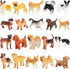 ONEST 20 Pieces Mini Dog Figurines Playset - Hand Painted Tiny Dogs, Realistic Detailed Plastic Puppy Figures for Kids