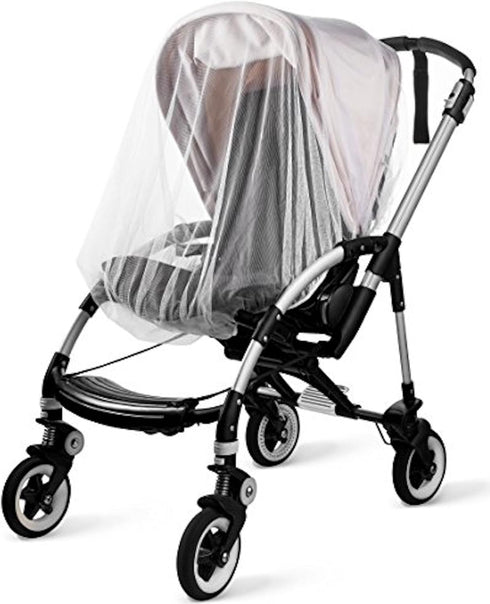 Mosquito and Bug Net for Baby Strollers, Bassinets, Cradles, and Car Seats - Safe Mesh White Buggy Cover