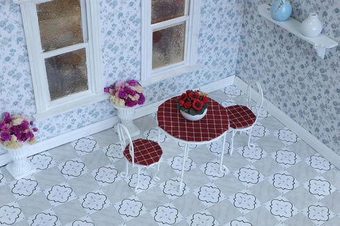 1/12 1/6 115pcs iLAND Dollhouse Flooring on Scale Scale, Miniature Dollhouse Accessories, Double-Sided Dollhouse Floor