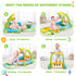 4-in-1 Tummy 0-3-6-9-12 Baby Gym Play Mat with Learning Walker, Time Mat & Baby Push Toys for Newborn Infant Month Boy