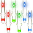 6 Packs Retro Light Up Gyro Wheels, Flashing Gyro Wheel Rail Twirler Gift for Boys and Girls