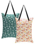 ALVABABY 2 Pack Large Wet Dry Bag Waterproof Hanging Cloth Diaper with