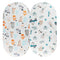 Bassinet Sheet Set 2 Pack Snug Fitted Cradle Fitted Sheets, Stretchy Ultra
