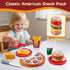 Sets 2 Play Food for Kids Kitchen, Global Cuisine Toddler Cutting Fake Food Toys Including Pizza, Sushi & Bakery