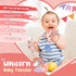 6-12 0-6 Teething Toys for Babies Months, Tinabless Unicorn Never Drop Silicone Teether Designed for Babies Months, Car