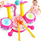 Kids Drum Set for Toddlers 1-3 - Musical Baby Girl Toys, Educational Microphone Instruments for 1 Year Old Gifts